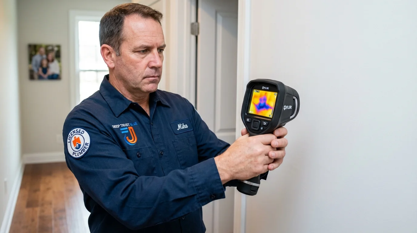 Thermal imaging leak detection by Johns Plumbing LLC in East Rochester